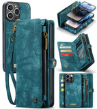 Wrist Band Wireless Charging Magnetic Flip Leather Case for iPhone 14 series