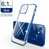Original Transparent Plating TPU Phone Case For iPhone 12 11 Pro Max