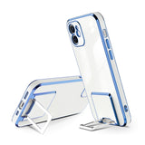 Plating Bracket Soft Hidden Camere Protector Phone Case For iPhone 12 11 Series