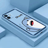 Cartoon Cute Shark Tiger Case for iPhone 13 12 11 Pro Max Mini