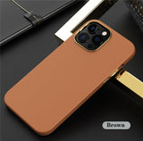 Luxury Leather Plating Case for iPhone 13 12 11 Series