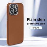 Luxury Leather Magnetic Magsafe Wireless Charging Shockproof Case For iPhone 15 series