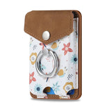 Magnetic Magsafe Cards Bag Flower Card Slots Wallet With Ring Holder For iPhone 15 series