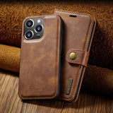 2 in 1 Detachable Leather Wallet Case for iPhone 13 12 11 Pro Max Mini