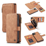 Luxury Retro Folded Leather Wallet Case For iPhone 12 Pro Max | iPhone 12 Pro | iPhone 12 Mini | iPhone 12