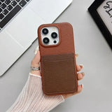 Contrast Color Premium PU Leather Card Holder Wallet Case For iPhone 15 14 13 12 series