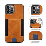 Comfortable Leather Drop Protection Card Pocket Case for iPhone 12 11 Series