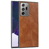 Plain PU Leather Case Silicone Back Cover Case For Samsung Galaxy S20 Series & Note 20 Series