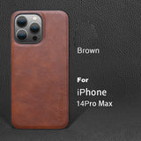 Retro Leather Soft Silicone Case for iPhone 14 series