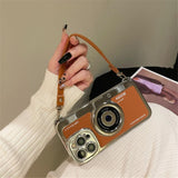 Leather Camera Hand Strap Soft Silicone Case For iPhone 14 13 12 series