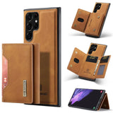 2 In 1 Detachable Magnetic Wallet Card Holder Pocket Leather Case For Samsung Galaxy S24 S23 S22 S21 Ultra Plus