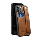 Leather Wallet Case Stand Feature with Wrist Strap for iPhone 12 Series