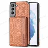 Wallet ID Card Holder Magnetic Stand Shockproof Case for Samsung S21 S20 Note 20 Series
