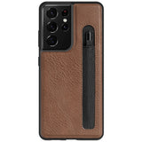 Slim Aoge Leather Case with S Pen Slot Protection Case for Samsung S21 Ultra 5G