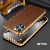 Luxury Shockproof Wireless Charger Soft Plating Leather Phone Case For iPhone 12 11 Series