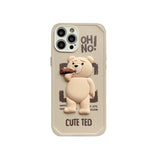 Cute Trend Creative 3D Teddy Bear Cartoons Case For iPhone 12 12 Series