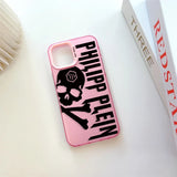 Skull Patter Letters Painting Hard TPU Case for iPhone 15 14 13 12 series