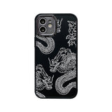 Fashion Dragon Pattern Lens Protection Soft Silicon Phone Case For iPhone 12 11 Series