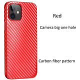 Frosted Ultra Thin Plastic Protective Carbon Fiber Case For iPhone 12 Series