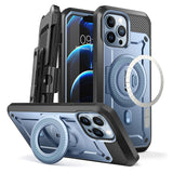 Full Body Rugged Case with Built in Screen Protector Kickstand for iPhone 13 Pro Max