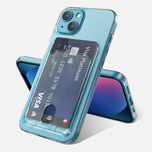 Luxury Transparent Card Slot Holder Wallet Case for iPhone 13 12 11 Pro Max