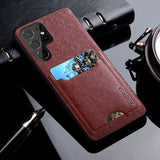 Luxury PU Leather Card Holder Case for Samsung Galaxy S23 Ultra Plus