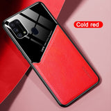Mirror Leather Car Magnetic Back Cover Case for Galaxy S21 Ultra Plus 5G