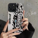 Sport Lover Vans Street Style Black White TPU Case ForiPhone 14 13 12 series