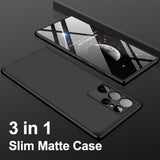 Leather Wrist Strap Holder Matte Case for Samsung Galaxy S22 Series