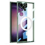 Luxury Wireless Charging Plating Clear Soft Case For Samsung Galaxy S23 Ultra Plus