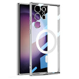 Luxury Wireless Charging Plating Clear Soft Case For Samsung Galaxy S23 Ultra Plus