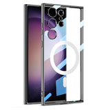 Luxury Wireless Charging Plating Clear Soft Case For Samsung Galaxy S23 Ultra Plus