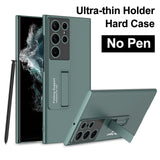 Leather Wrist Strap Holder Matte Case for Samsung Galaxy S22 Series