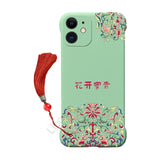 3D Relief Floral Ultra thin Borderless Tassel Silicone Case for iPhone 12 11 Pro Max