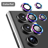 Camera Lens Protectors Metal Camera Ring Case Tempered Glass For Samsung Galaxy S23 S22 Ultra Plus