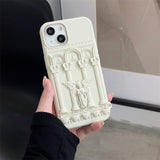 Classical Art Angel Statue 3D Retro Soft Silicone Case For iPhone 14 13 12 series