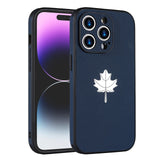 Luxury Leather Maple Leaf Bumper Shockproof Soft Case For iPhone 14 13 12 series