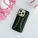 Hand Stitched Baseball Luxury Leather Creative Case For iPhone 14 13 12 Series