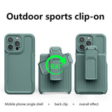 Shockproof Silicone Outdoor Sports Military Case with Back Clip Holder For iPhone 14 13 12 series