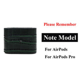Customized Genuine Leather Pattern Leather Case for Airpod iPhone
