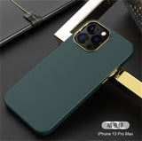 Luxury Leather Plating Case for iPhone 13 12 11 Series