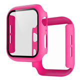 Plastic Bumper Frame Case with Glass Film for Apple Watch Series