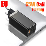 65W GaN Charger Quick Charge QC4.0 QC PD3.0 PD USB C Type C Fast Charger For Xiaomi Redmi Note 10 Macbook