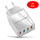 EU US UK Plug 4 Ports Charger Quick Charge 3.0 Wall for iPhone Samsung Xiaomi Huawei