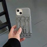 Classical Art Angel Statue 3D Retro Soft Silicone Case For iPhone 14 13 12 series