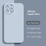 Official Original Liquid Silicone Case For iPhone 13 12 11 Series