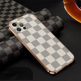 Luxury Carbon Fiber Leather Camera Protection Case for iPhone 13 12 11 Pro Max Mini