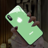 Sound Acoustic Control Glowing Shockproof Glasses Phone Case For iPhone 11 12 Series