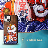 Walnut Wood 3D Embossing Cases for iPhone 14 13 series