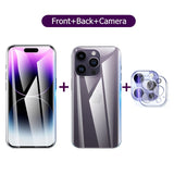 Full Body Hydrogel Film Screen Protector Camera Lens for iPhone 14 13 12 series
